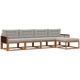  Set vanjskih sofa 5 kom. Prirodna i Svjetlosiva | shoptok.hr