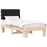  Krevetni okvir s tapiciranim uzglavljem Crna 100 x 200 cm | shoptok.hr