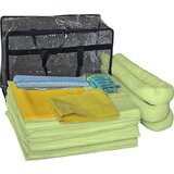 eurokraft basic Komplet za ukrepanje ob razlitju s tesnilno podlago za enkratno uporabo, torba, tesnilna podlaga, vpojne krpe, absorpcija 50 l | Shoptok.si