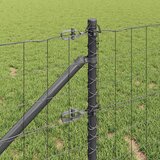 Euro ograda s špicama 50 x 0,6 m Čelik premazan PVC-om Siva | shoptok.hr
