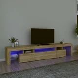 TV ormarić s LED svjetlima boja hrasta sonome 215x36,5x40 cm
