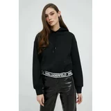 Karl Lagerfeld Dukserica za žene, boja: crna, s kapuljačom, glatka