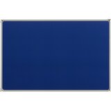 eurokraft pro Oglasna deska z aluminijastim okvirjem, prevleka iz blaga, modra, ŠxV 1500 x 1000 mm | Shoptok.si