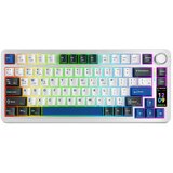  Tastatura gaming RAMPAGE QUELL PRO screen White Hot Swap 2.4g Bt Wireless RGB Gasket Oil Switch English Layout PBT KeyCaps Mecha | Eponuda.ba