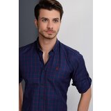 Dewberry G658 MEN'S SHIRT-NAVY-BURGUNDY | ePonuda.com