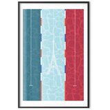  Plakat - Illustration of a Pool Against the French Flag 21x30 Crni okvir s margom | shoptok.hr