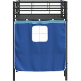  Krevet na kat za djecu s zavjesama Crna i Plava 100 x 190 cm | shoptok.hr