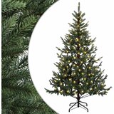  Umjetno božićno drvce s nogom 150 cm 150 LED lampica - Zelena 150 cm s LED svjetlima | shoptok.hr
