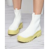 Resti White and yellow women's flat-heeled boots Seritis - Footwear | ePonuda.com