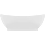vidaXL luksuzni ovalni umivaonik mat bijeli 58,5 x 39 cm keramički | shoptok.hr