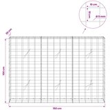  Gabion s žicom debljine 5 mm i mrežom 10x10 cm 150x20x100 cm Slike