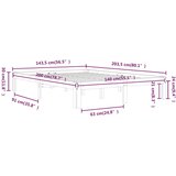  Okvir za krevet od masivne borovine 140 x 200 cm | shoptok.hr