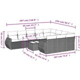  11-dijelni set vrtnih sofa od poliratana s jastucima crni | shoptok.hr
