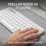 Logitech Tipkovnica Pebble Keys 2 K380s, brezžična, bela | Shoptok.si
