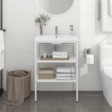 vidaXL Okvir za kupaonski umivaonik bijeli 59 x 38 x 83 cm željezni Cijene