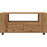 TV ormarić s kotačićima Artisan hrast 102x34,5x43 cm | Eponuda.com