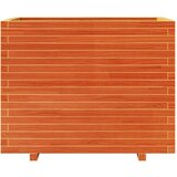  Vrtno cvetlično korito voščeno rjavo 90x60x72 cm trdna borovina | Shoptok.si