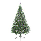 vidaXL Umjetna preddekorirana božićna jelka Zelena 240 cm PVC | Shoptok.si