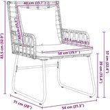 vidaXL Vrtni set za objed 3 pcs Crna, Antracit 113 x 69 x 83 cm | shoptok.hr