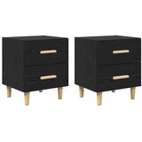Ormarić za krevet s ladicama 2 pcs Crni hrast 40 x 35 x 47.5cm | shoptok.hr