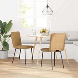  Jedilni stoli 2 kosa rjav žamet, (21822280) | Shoptok.si