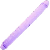 Double Ended Crystal Jelly Realistic Dildo 34cm Purple