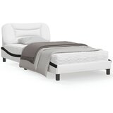 vidaXL Okvir kreveta LED bijelo-crni 100 x 200 cm od umjetne kože Cijene