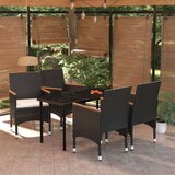  5-dijelni vrtni blagovaonski set s jastucima crni | shoptok.hr