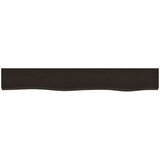  Stenska polica temno rjava 80x10x6 cm trdna hrastovina | Shoptok.si