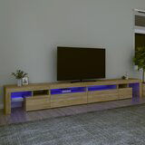  The Living Store TV omarica z LED lučkami sonoma hrast 290x36,5x40 cm - TV Omarica, (21499139) Cene