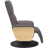  Naslonjač od umjetne kože s osloncem za noge sivi | shoptok.hr
