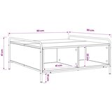  Stolić za kavu Hrast sonoma 90 x 90 x 41 cm Konstruirano drvo | shoptok.hr