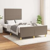  Okvir za krevet s uzglavljem smeđesivi 120x190 cm od tkanine | shoptok.hr