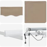  Skrovita tenda S LED lampica Bež 450 × 350 cm Poliester i metal | shoptok.hr