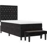  Krevet s opruga kutije s jastukom Crna 200 x 100 cm Baršun | shoptok.hr