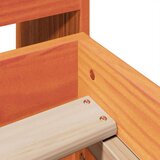  Posteljni okvir brez vzmetnice voščeno rjav 135x190 cm borovina, (21611614) | Shoptok.si