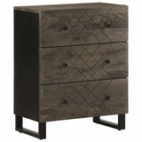 vidaXL komoda črn 60x33x75 cm trden mangov les | Shoptok.si