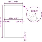 vidaXL rolo zavesa za prho s kaseto 120x240 cm širina tkanine 116 cm | Shoptok.si