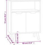  Komoda siva boja betona 60 x 30 x 72 cm od konstruiranog drva | shoptok.hr