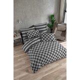 Aberto Design set Double posteljine Kareli Saten, 200x220cm, Smeđa Cene