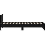  Okvir kreveta s uzglavljem Crni hrast 80 x 200 cm | Shoptok.si