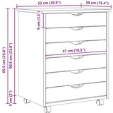  Gugalna omarica s predali MOSS Jasen lak 53 x 39 x 65,5 cm, (5000162893) | Shoptok.si