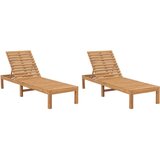  Ležaljke za sunčanje 2 kom od masivne tikovine | shoptok.hr