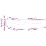  Konstrukcija postelje Svetlo siva 200 x 200 cm Žamet | Shoptok.si