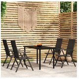  5-dijelni vrtni blagovaonski set crni | shoptok.hr