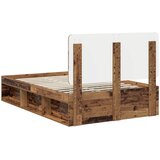  Krevetna konstrukcija s uzglavljem Staro drvo 135 x 190 cm | shoptok.hr