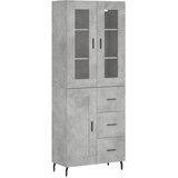  Visoka komoda siva betona 69,5x34x180 cm od konstruiranog drva | shoptok.hr