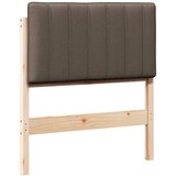  Tapecirani uzglavlje Smeđa i taupe 80 cm Čvrsto borovo drvo | shoptok.hr
