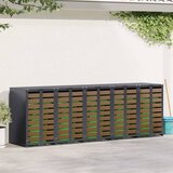 vidaXL Shranjevanje kolesnega zaboja za 3 zaboje Antracit | Shoptok.si