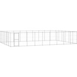 vidaXL Zunanji pasji boks pocinkano jeklo 65,34 m², (20759861) | Shoptok.si